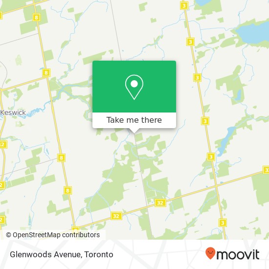 Glenwoods Avenue map