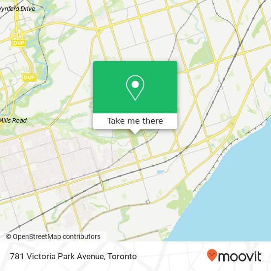 781 Victoria Park Avenue map
