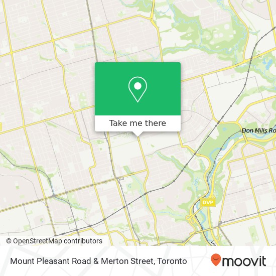 Mount Pleasant Road & Merton Street map
