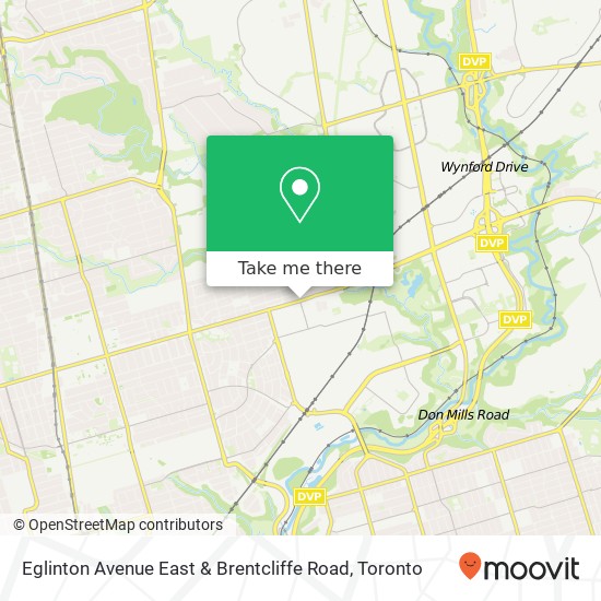 Eglinton Avenue East & Brentcliffe Road map