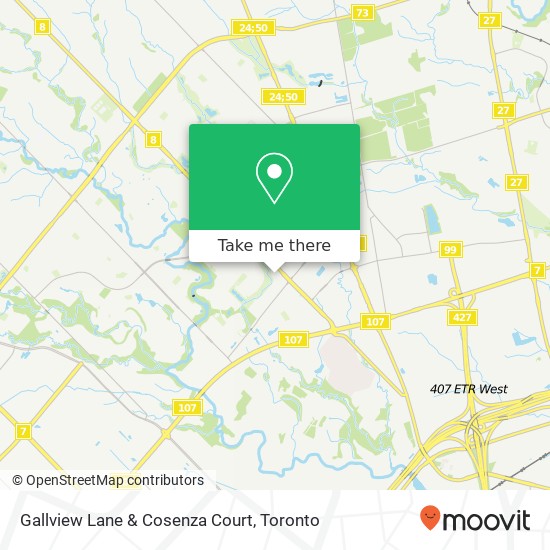 Gallview Lane & Cosenza Court map