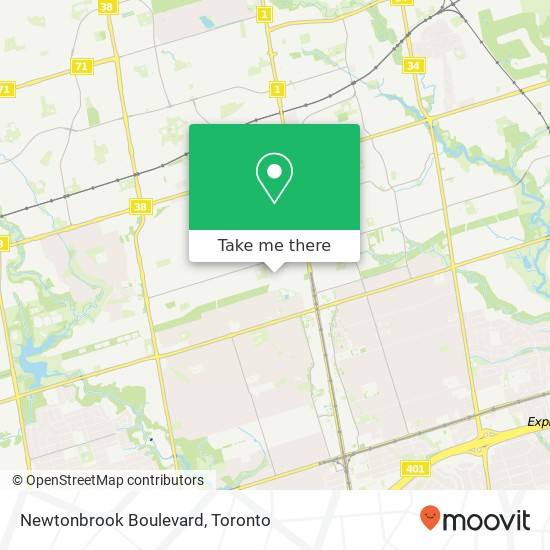 Newtonbrook Boulevard map