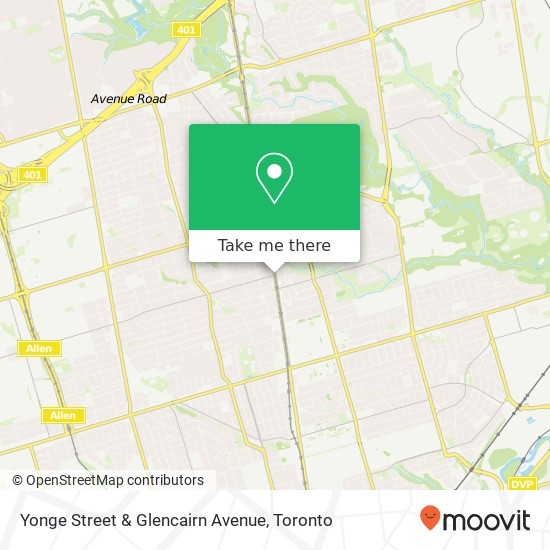 Yonge Street & Glencairn Avenue map