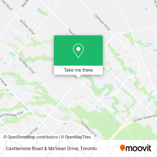 Castlemore Road & McVean Drive map