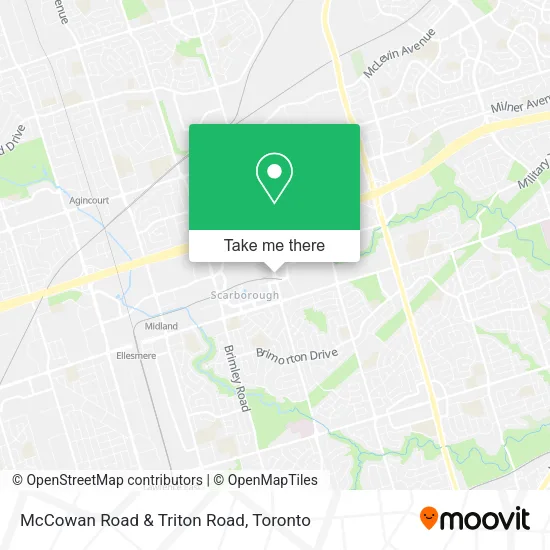 McCowan Road & Triton Road map