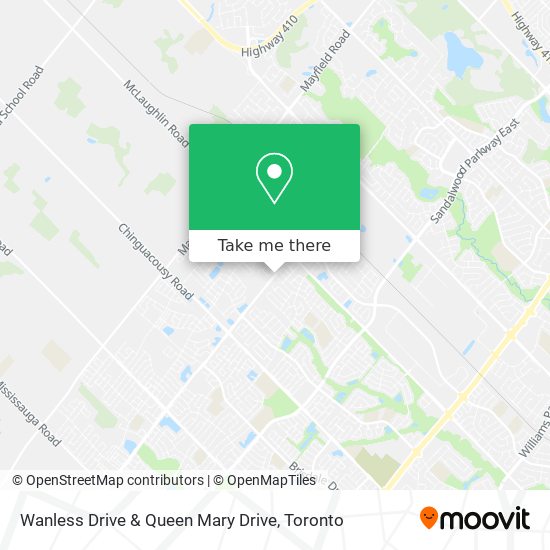 Wanless Drive & Queen Mary Drive map