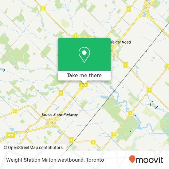 Weight Station Milton westbound map
