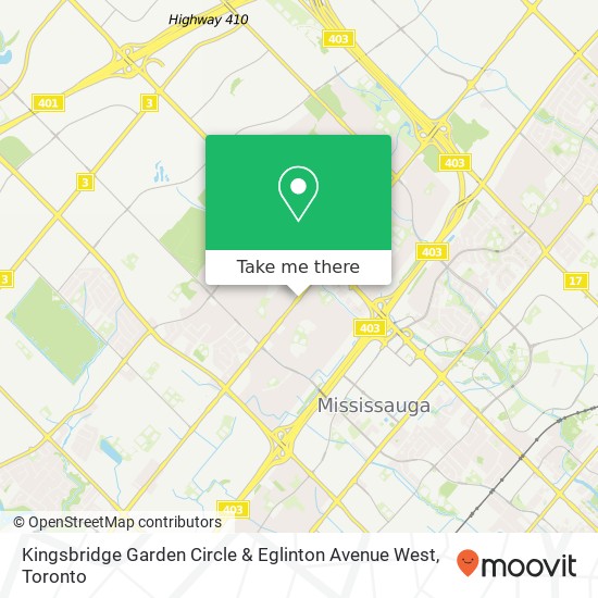 Kingsbridge Garden Circle & Eglinton Avenue West map