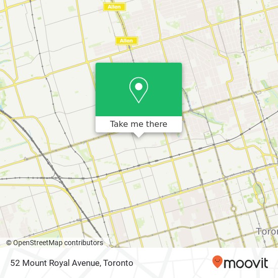 52 Mount Royal Avenue map
