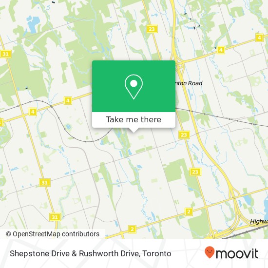 Shepstone Drive & Rushworth Drive map
