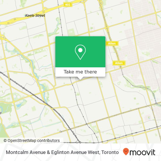 Montcalm Avenue & Eglinton Avenue West map