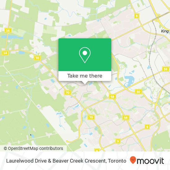 Laurelwood Drive & Beaver Creek Crescent map