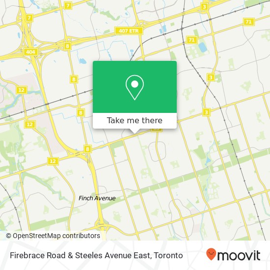 Firebrace Road & Steeles Avenue East map