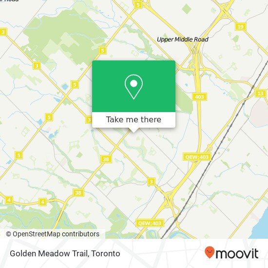 Golden Meadow Trail map