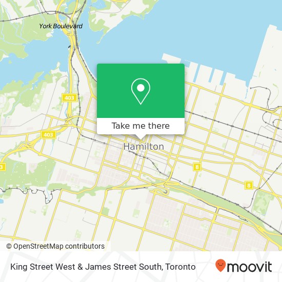 King Street West & James Street South map