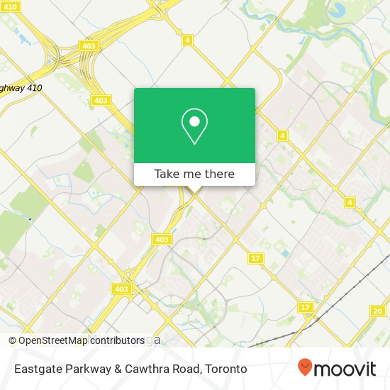 Eastgate Parkway & Cawthra Road map