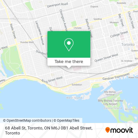 68 Abell St, Toronto, ON M6J 0B1 Abell Street map