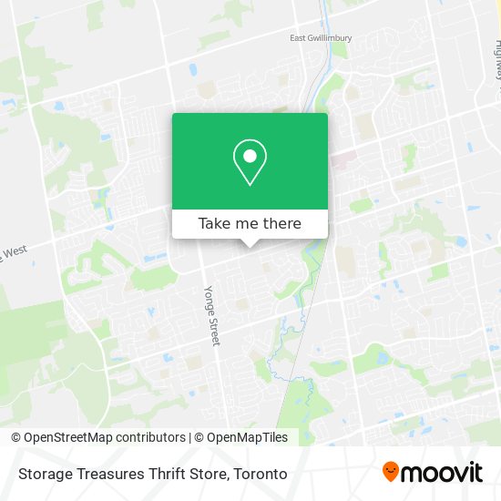 Storage Treasures Thrift Store map