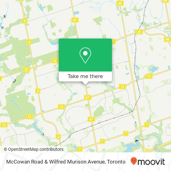 McCowan Road & Wilfred Murison Avenue map