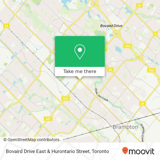 Bovaird Drive East & Hurontario Street map