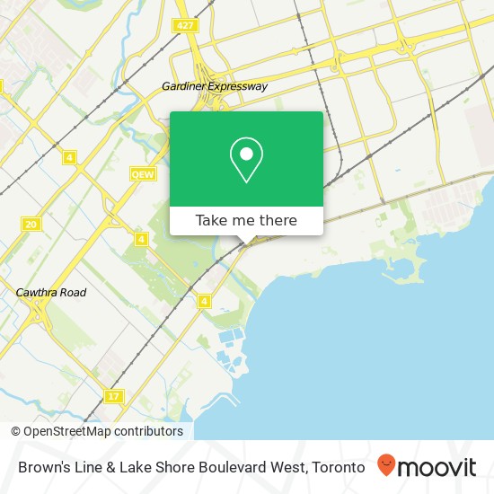 Brown's Line & Lake Shore Boulevard West map