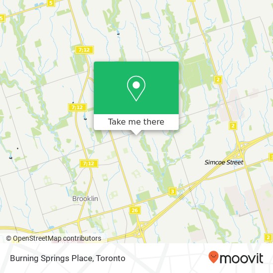 Burning Springs Place map