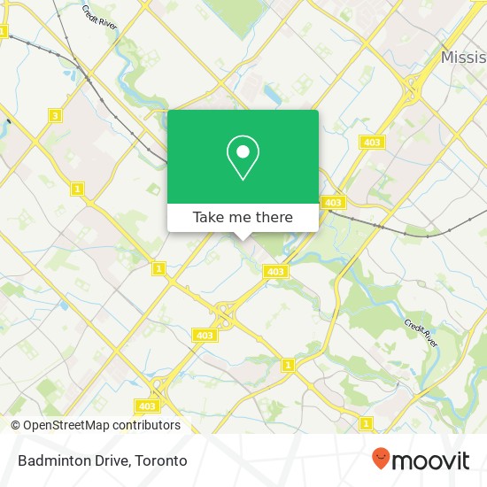 Badminton Drive map