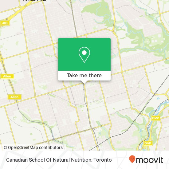 Canadian School Of Natural Nutrition map