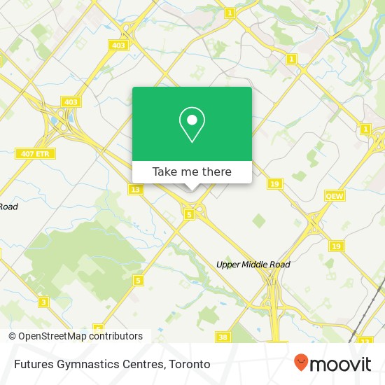 Futures Gymnastics Centres map