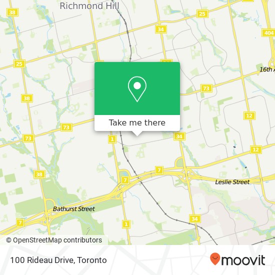 100 Rideau Drive map