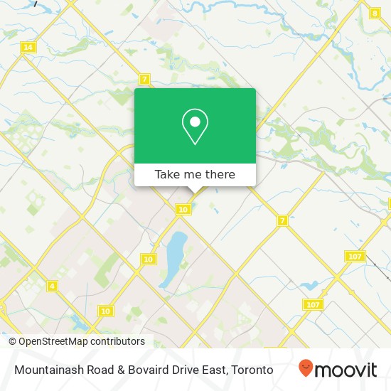 Mountainash Road & Bovaird Drive East map