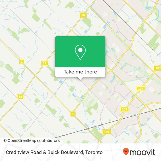 Creditview Road & Buick Boulevard map