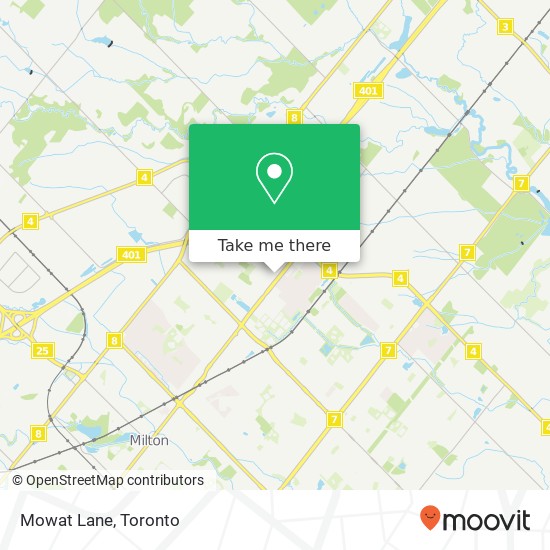 Mowat Lane map