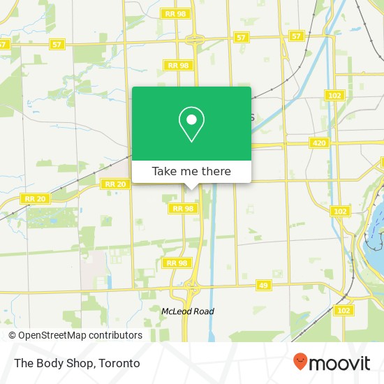 The Body Shop map