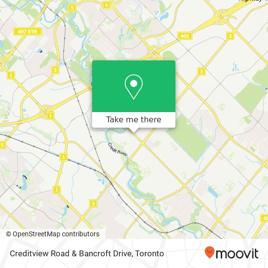 Creditview Road & Bancroft Drive map