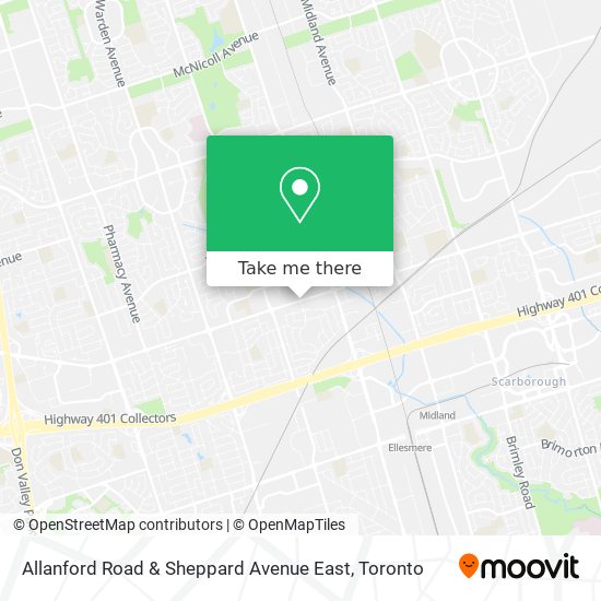 Allanford Road & Sheppard Avenue East map