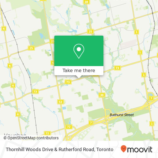 Thornhill Woods Drive & Rutherford Road map