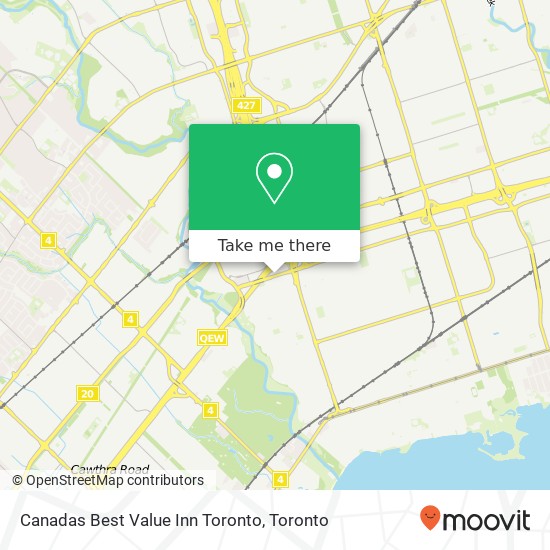 Canadas Best Value Inn Toronto map