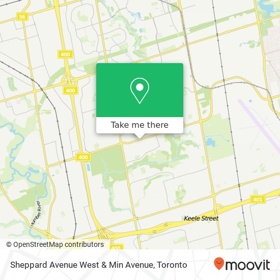 Sheppard Avenue West & Min Avenue map