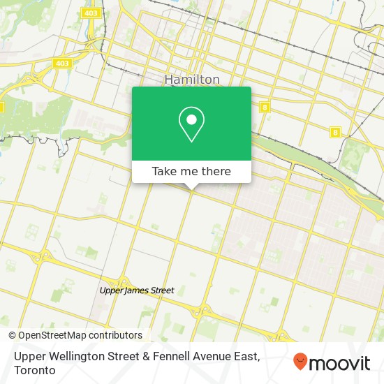 Upper Wellington Street & Fennell Avenue East map