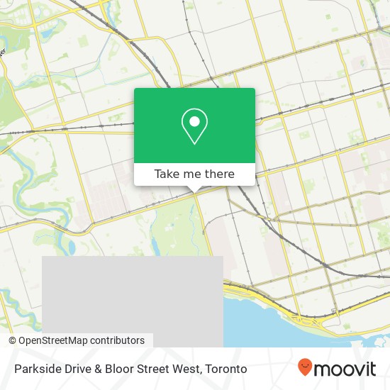 Parkside Drive & Bloor Street West map