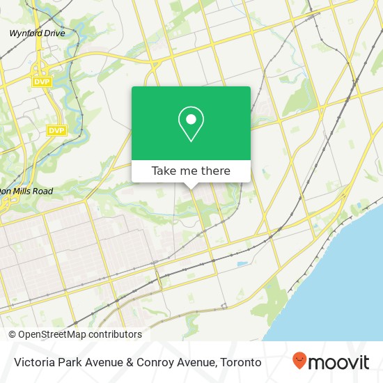 Victoria Park Avenue & Conroy Avenue map