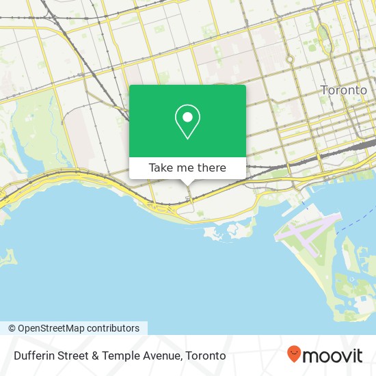 Dufferin Street & Temple Avenue map