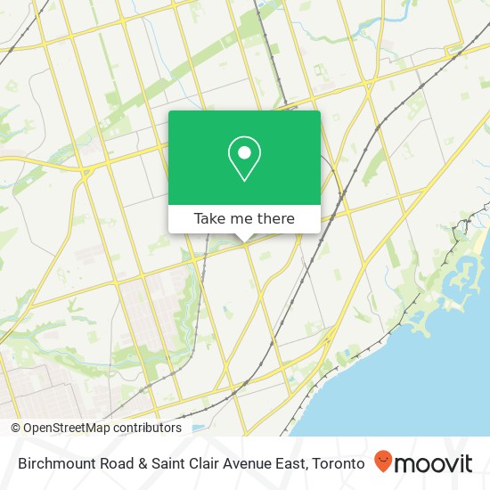Birchmount Road & Saint Clair Avenue East map