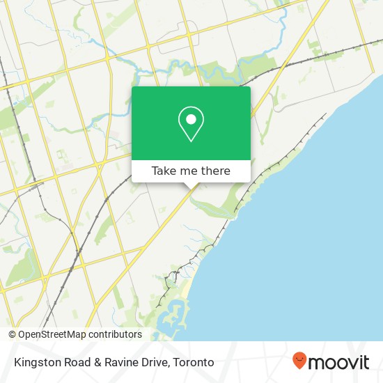 Kingston Road & Ravine Drive map