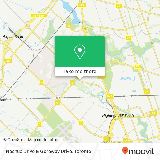 Nashua Drive & Goreway Drive map