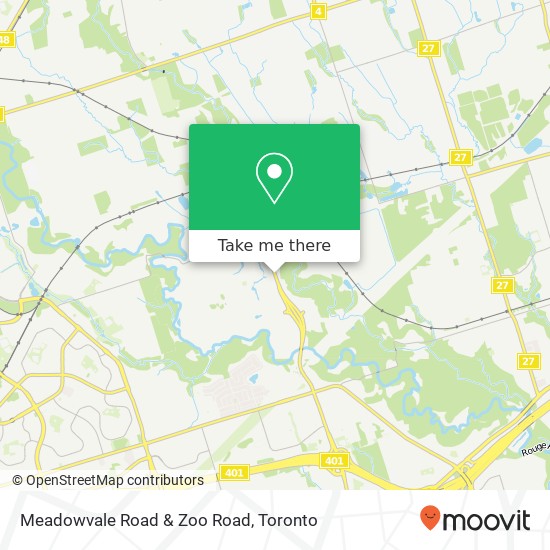 Meadowvale Road & Zoo Road map