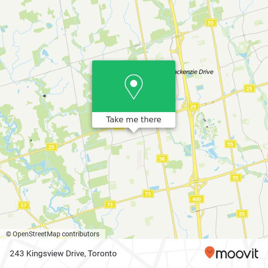 243 Kingsview Drive map