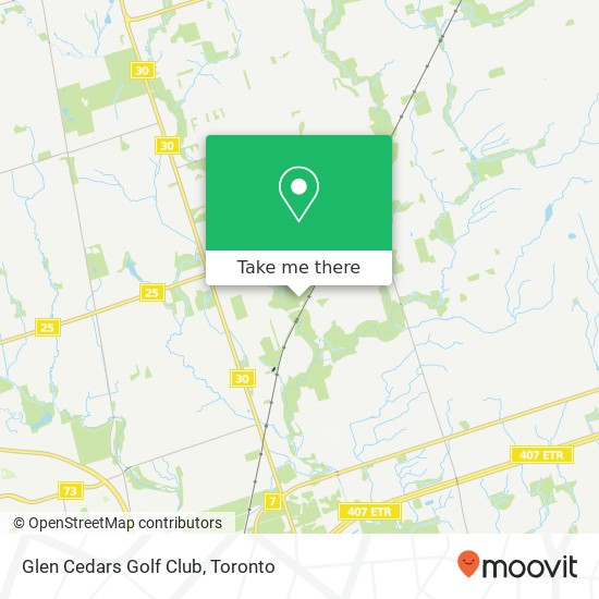 Glen Cedars Golf Club map