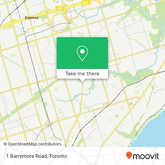 1 Barrymore Road map